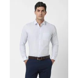 Peter England White Slim Fit Solid Formal Shirt-picture-21