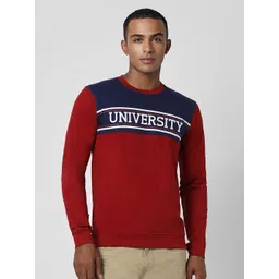 PETER ENGLAND UNIVERSITY Men Colourblocked Sweatshirt-picture-11