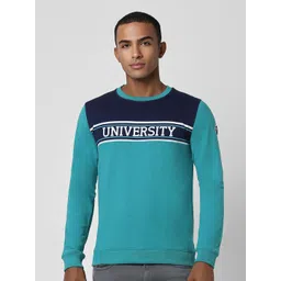 PETER ENGLAND UNIVERSITY Men Colourblocked Sweatshirt-picture-14