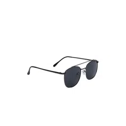 Peter Jones Eyewear Unisex Black Lens & Black Polarised Aviator Sunglasses PO730B-Black-picture-24