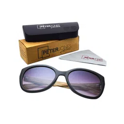 Peter Jones Eyewear Unisex Brown Lens & Brown Butterfly Sunglasses with UV Protected Lens-picture-17