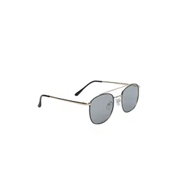 Peter Jones Eyewear Unisex Grey Lens & Gold-Toned Square Sunglasses With UV Protected Lens-picture-30
