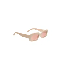 Peter Jones Eyewear Unisex Pink Lens & Pink Rectangle Sunglasses with-picture-26
