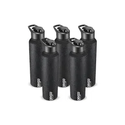 Pexpo Black 5 Pieces Stainless Steel Single Wall Vacuum Sipper Water Bottle 1 L Each-picture-14