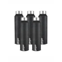 Pexpo Black 5 Pieces Stainless Steel Single Wall Vacuum Water Bottle-picture-15