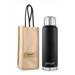 Pexpo Flamingo Black ISI Certified Thermosteel Flask Insulated Bag & Water Bottle 1500ml-picture-29