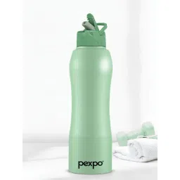 Pexpo Sea Green Stainless Steel Water Bottle with Straw Lid Sipper Cap (750 ml)-picture-31