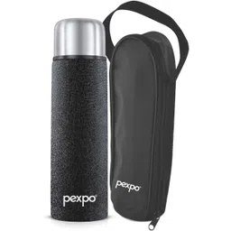 pexpo Thermosteel Vacuum, 18 Hrs Hot and Cold with Zipper Bag Flip-Pro 1000 ml Flask-picture-28