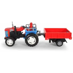pezyox Cargo Pull Back Truck Plastic Public Truck -Red & Centy Toys Trolley Tractor image 3