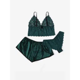 PHALIN Women Green Nightdress-picture-21