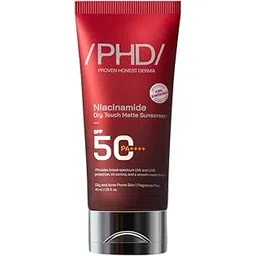 /PHD/Niacinamide Dry Touch Matte Sunscreen SPF50 PA++++ | Oil Control for Oily & Acne-Prone Skin | SPF 50 for Dry Skin | Broad Spectrum UVA UVB Protection | 40 ml-picture-11