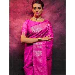 PHEASANT Woven Design Kanjeevaram Saree-image-48