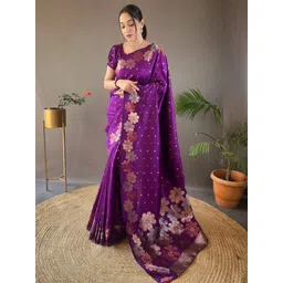 PHEASANT Woven Design Zari Banarasi Saree-picture-39