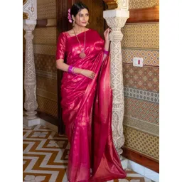PHEASANT Woven Design Zari Banarasi Saree-picture-32