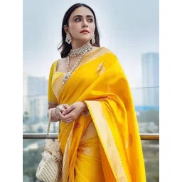 PHEASANT Woven Design Zari Banarasi Saree-picture-25