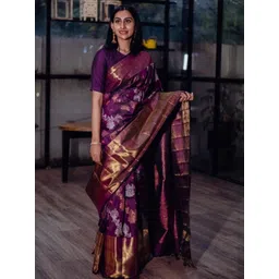 PHEASANT Woven Design Zari Banarasi Saree-picture-33