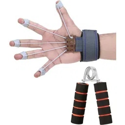 pheonix Combo of Finger Exerciser with Foam Hand Gripper Home Gym Exerciser (Pack of 2) Fitness Accessory Kit Kit-picture-21