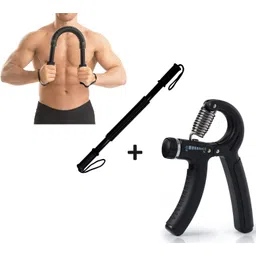 pheonix Home Workout Combo Of Power Twister Bar 20 kg & Hand Gripper Fitness Accessory Kit Kit-picture-15
