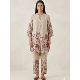 Philauri Printed Pure Cotton Tunic With Trousers Co-Ords-picture-34