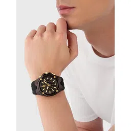 PHILIPP PLEIN Men Brass Dial & Textured Straps Analogue Watch PWTBA0323 image 4