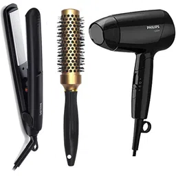 PHILIPS BHC010 Hair Dryer-1200W & HP8303 Hair Straightener With Premium Hot Curl Brush Personal Care Personal Care Appliance Combo-picture-17