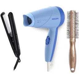 PHILIPS HP8302 Hair Straightener & HP8142 Hair Dryer With Premium Round Brush Personal Care Appliance Combo-picture-13