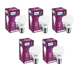 Philips Ace Saver 5W B22D 6500K Crystal White LED Bulb (Pack of 5)-picture-11