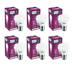 Philips Ace Saver 5W B22D 6500K Crystal White LED Bulb (Pack of 6)-picture-12
