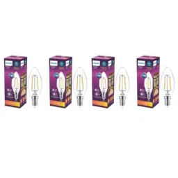 Philips Filament Candle 4W E14 Warm White LED Bulb (Pack of 4)-picture-32