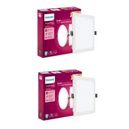Philips Plastic 12W Square Ultraglow LED Dl Recessed Panel Ceiling Light - Pack of 2 (Warm White)-picture-30
