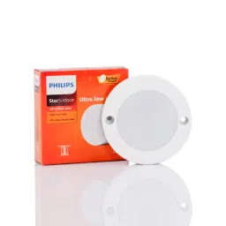 Philips Plastic3W Cabinet Cool White Flush Mount Ceiling Lamp image 1
