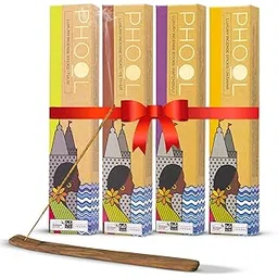 PHOOL LUXURY INCENSE Natural Incense Sticks (Bundle Pack Of 4) I Fragrance - Jasmine, Tulsi, Patchouli, Vetiver I 100% Organic Agarbatti | Pooja Essentials-picture-14