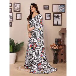 PHORIA STYLE Ethnic Motifs Embroidered Organza Saree image 3