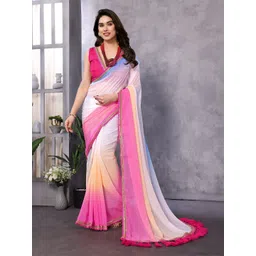 PHORIA STYLE Ombre Embroidered Poly Georgette Saree-picture-39
