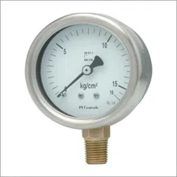 PI Controls BA-13BM-E3-C0 0-700 kg/sqcm/psi 1/4 inch BSP Male Stainless Steel Pressure Gauge, PI100SS00048 image 1