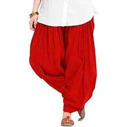 pi world Women's Loose Fit Patiala Pants (Solid Patiala 15_Red_Free Size)-picture-32