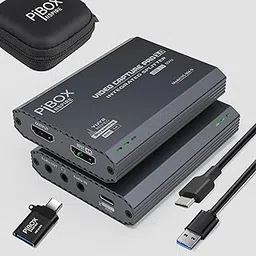 PiBox India 4K HDMI Video Capture Card Device PRO for Streaming, Full HD 1080P 60FPS, 4K USB3.0 HDMI to USBC, Mic, Audio in Out, 1080P60 Gaming Live Streaming-image-22