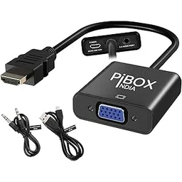 pibox India HDMI to VGA with Audio and power, Gold-Plated Male to Female VGA for Computer, Desktop, Laptop, PC, Monitor, Projector, HDTV, Raspberry Pi, Media Players, Xbox Black [NOT for VGA to HDMI] (Model Number: PI-633BAP)-image-24