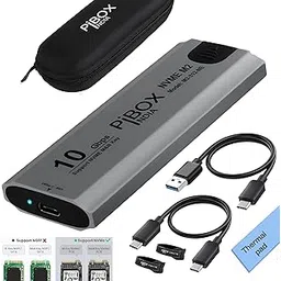 NVME M2 Enclosure, PiBOX India NVMe SSD Enclosure - USB 3.2 10Gbps, Tool-Free M.2 NVMe Case, PCI-E NVMe Reader, USB-C, Supports M & B&M Keys, 2230/2242/2260/2280 SSDs, REALTEK RTL9210 Chipset-image-18