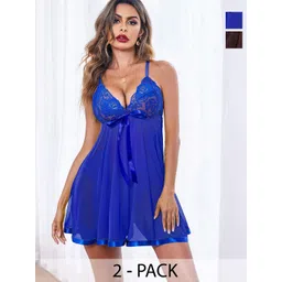 PIBU Women  Net Baby Doll Pack of 2-picture-30