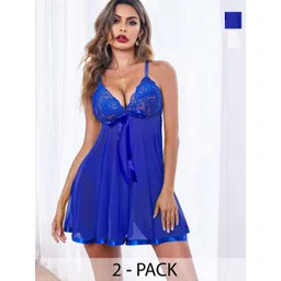 PIBU Women Net Baby Doll Pack of 2-picture-27