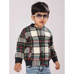 Piccolo Piglet Boys Checked Bomber Jacket-picture-31