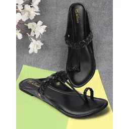 Picktoes Braided Strap One Toe Flats-picture-17