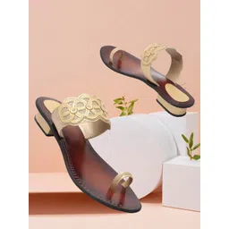 Picktoes Embellished Open One Toe Block Heels-picture-10