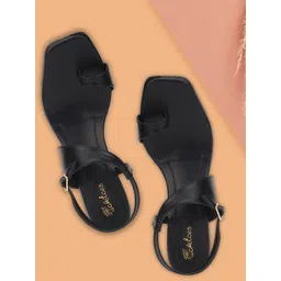 Picktoes One Toe Ankle Loop Block Heels-picture-38