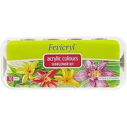 Pidilite Fevicryl Fabric Colour Kit for Fabric and Canvas Painting, Set of 10 Colours, (10 X 15ml)-image-20