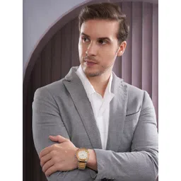 pierre cardin Men Stainless Steel Bracelet Style Straps Multi Function Watch CF.1014.MU image 5