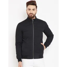 Pierre Carlo Men Black Checked Bomber Jacket-picture-18