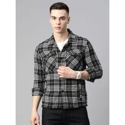 Pierre Carlo Men Checked Open Front Jacket-picture-13