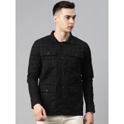 Pierre Carlo Men Checked Open Front Jacket image 1
